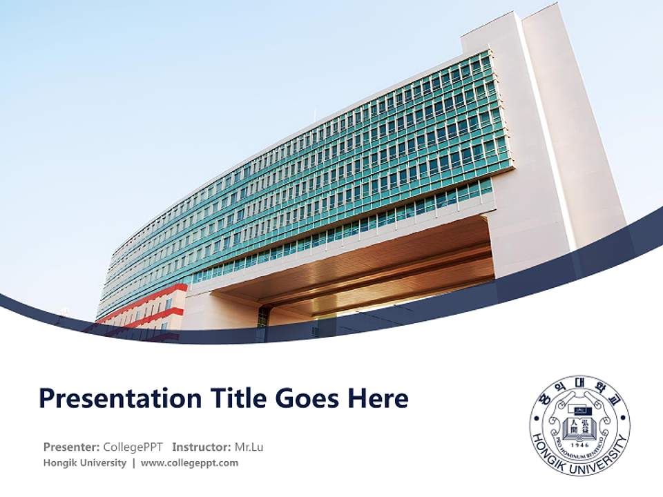 Hongik University Course/Courseware Creation PPT Template4:3 ratio PPT effect preview image5