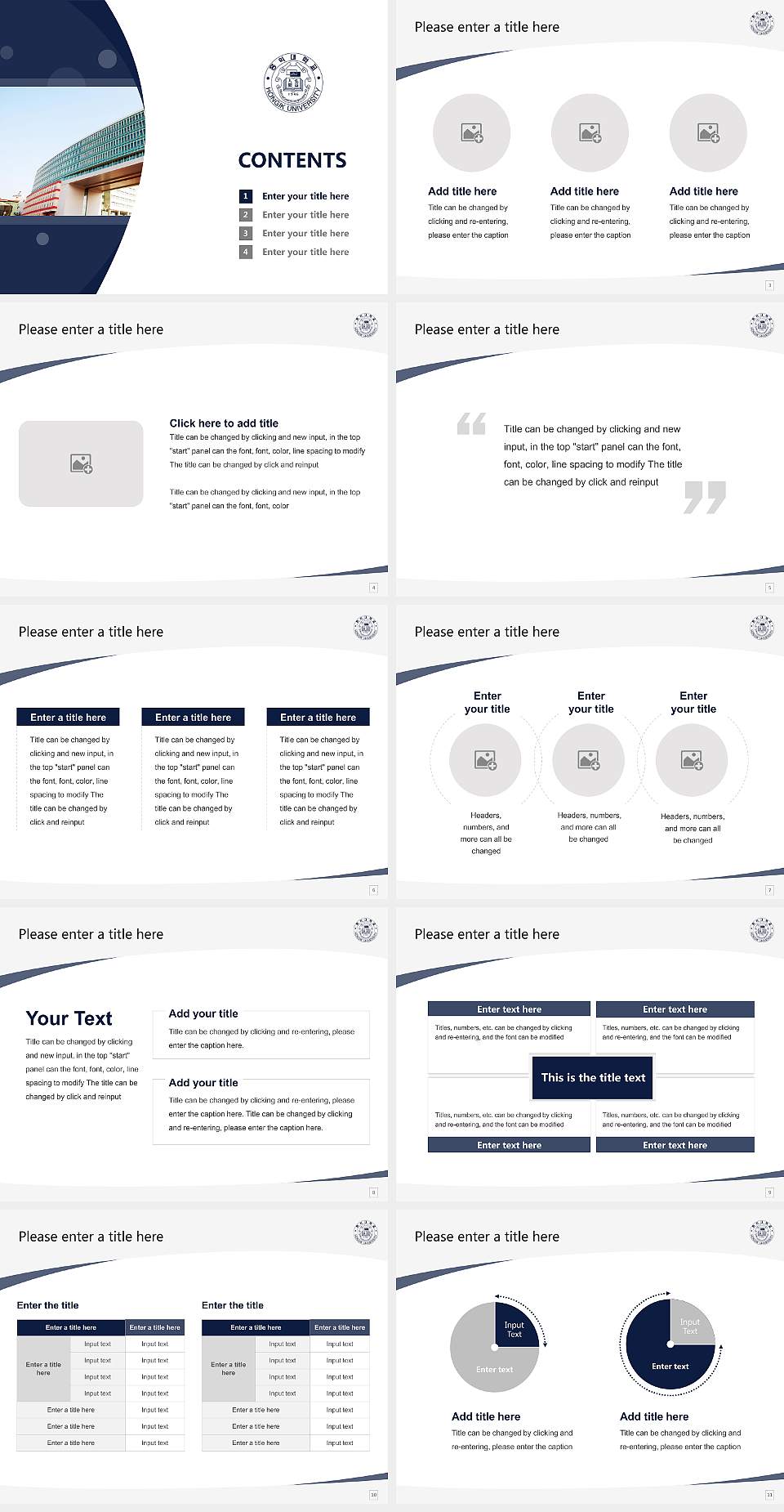 Hongik University Course/Courseware Creation PPT Template4:3 ratio PPT effect preview image2