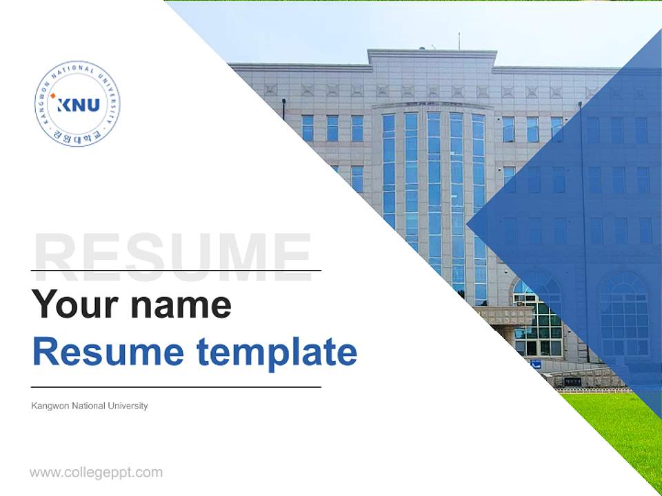 Kangwon National University Resume PPT Template4:3 ratio PPT effect preview image5