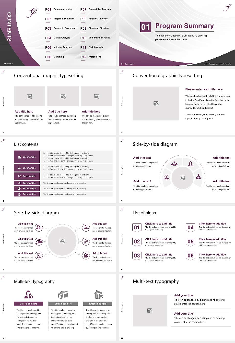 Chikushi Jogakuen University Competition/Entrepreneurship Contest PPT Template16:9 ratio PPT effect preview image2