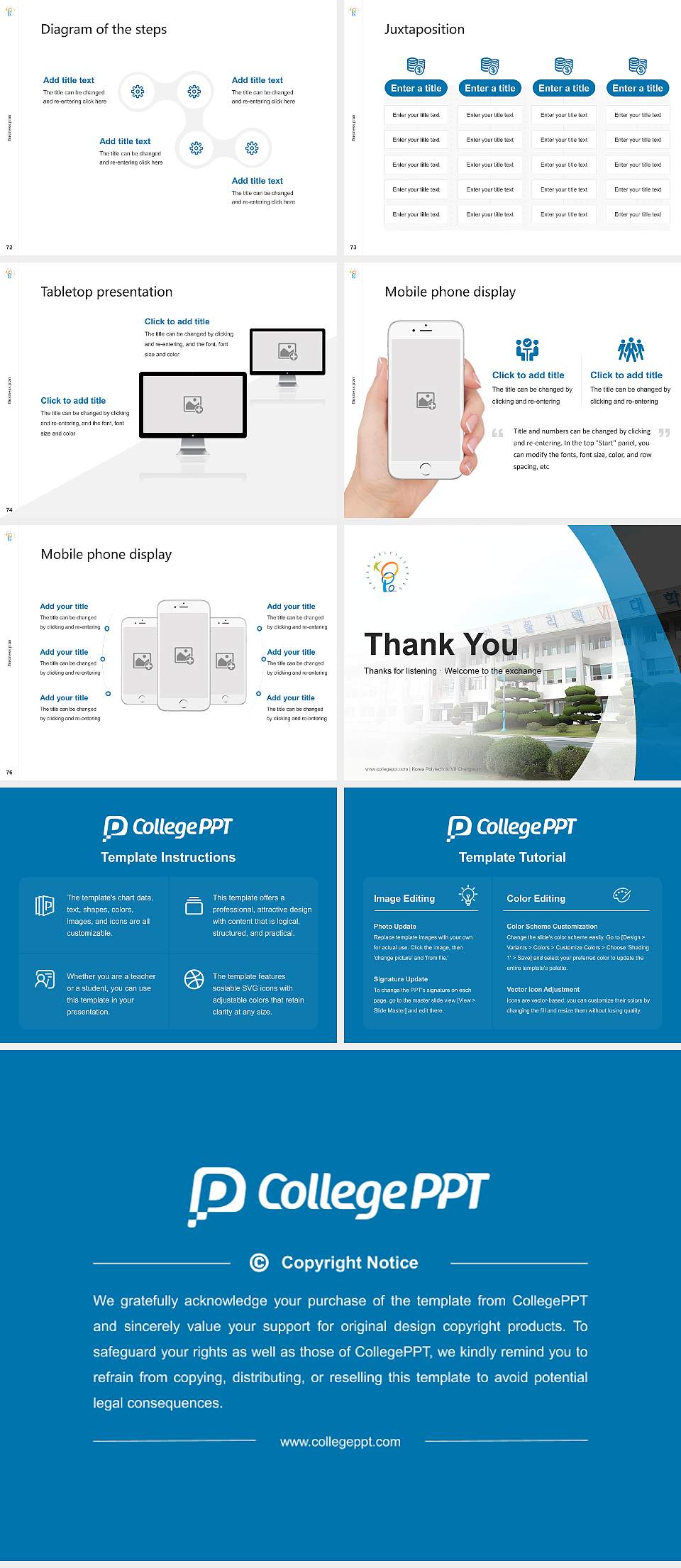 Korea Polytechnic VII Changwon Competition/Entrepreneurship Contest PPT Template4:3 ratio PPT effect preview image9