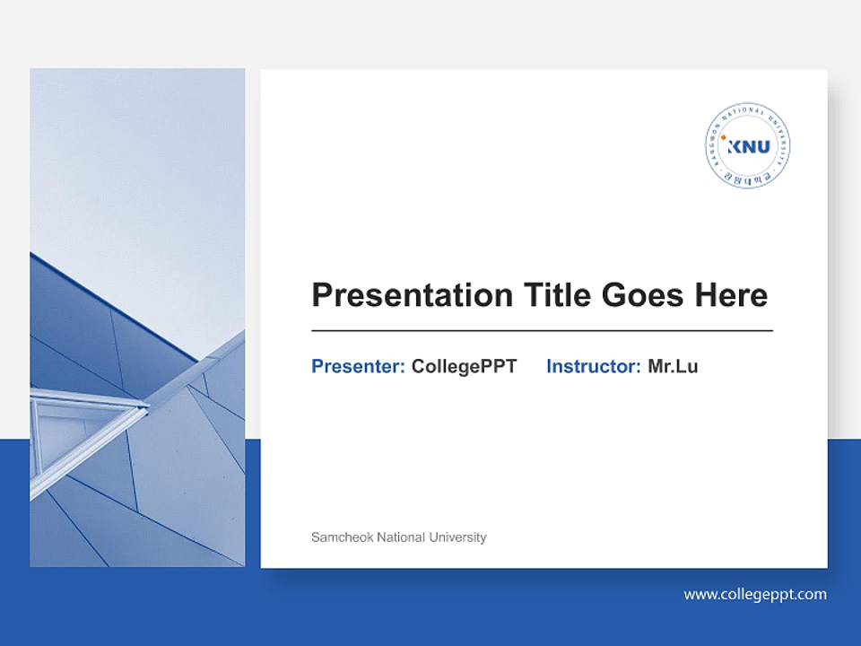 Samcheok National University General Purpose PPT Template4:3 ratio PPT effect preview image6