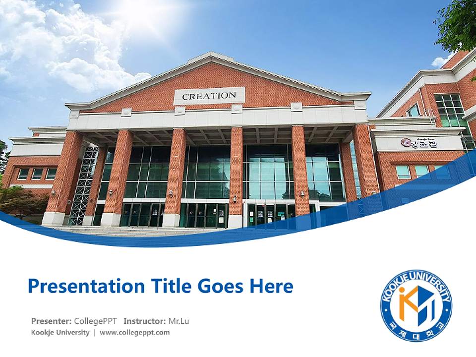 Kookje University Course/Courseware Creation PPT Template4:3 ratio PPT effect preview image5