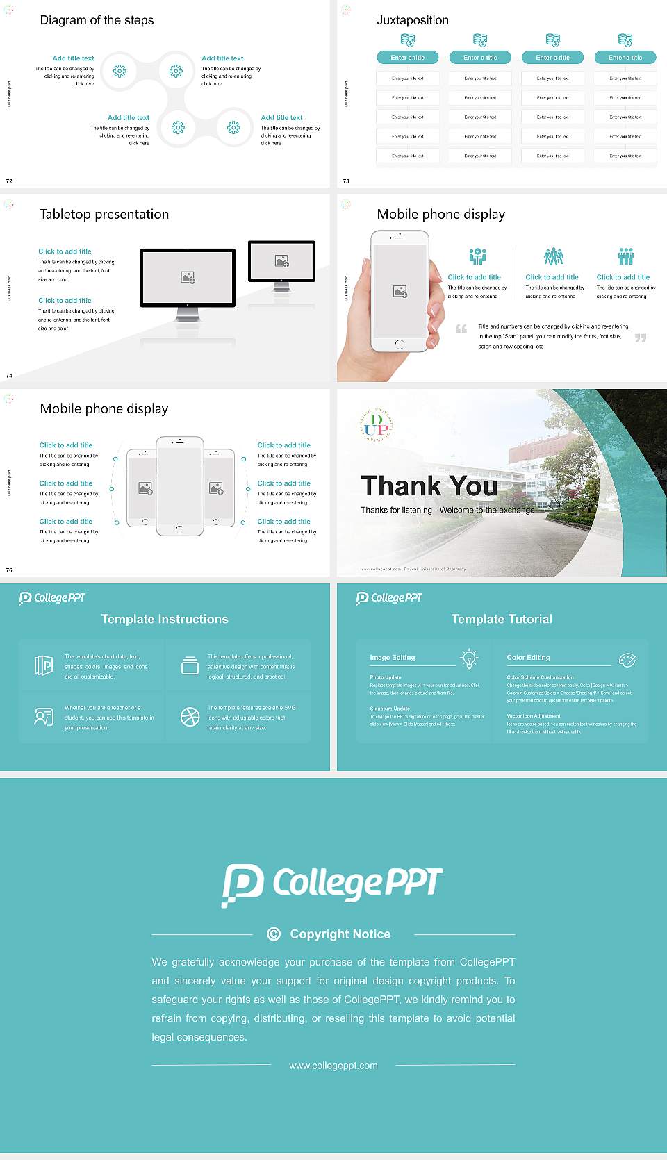 Daiichi University of Pharmacy Competition/Entrepreneurship Contest PPT Template16:9 ratio PPT effect preview image9