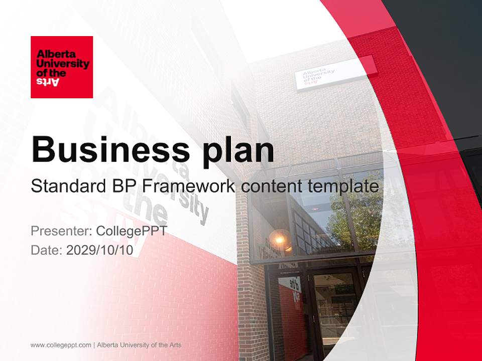 Alberta University of the Arts Competition/Entrepreneurship Contest PPT Template4:3 ratio PPT effect preview image9
