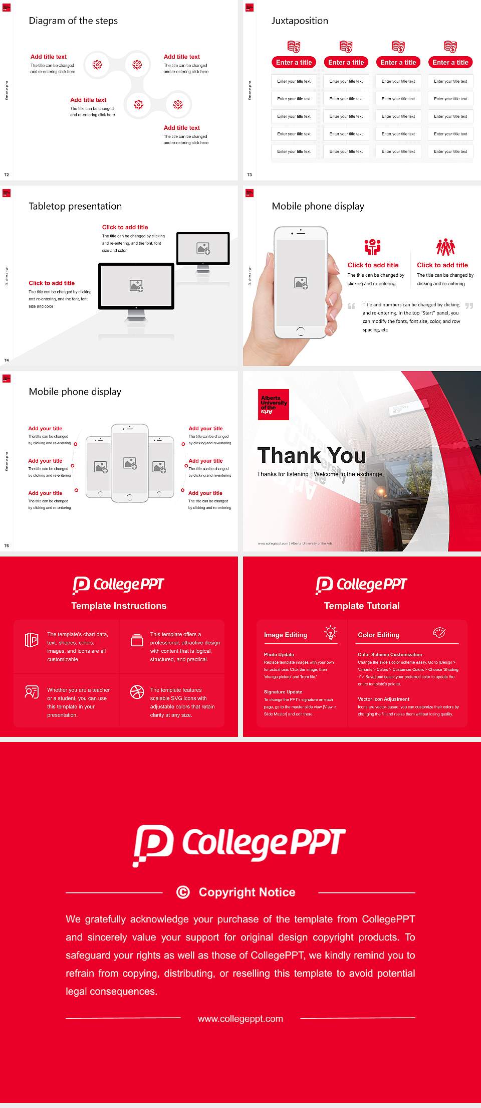 Alberta University of the Arts Competition/Entrepreneurship Contest PPT Template4:3 ratio PPT effect preview image9