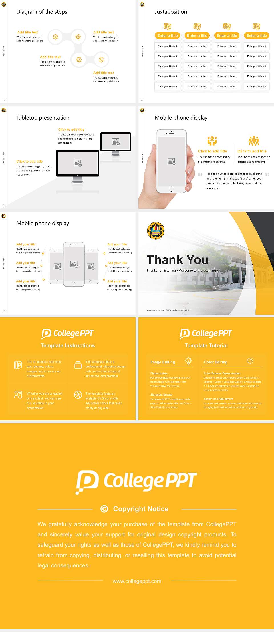 Joong-ang Sangha University Competition/Entrepreneurship Contest PPT Template4:3 ratio PPT effect preview image9