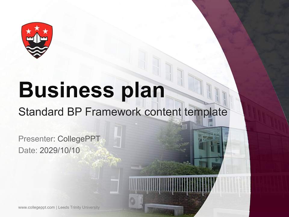 Leeds Trinity University Competition/Entrepreneurship Contest PPT Template4:3 ratio PPT effect preview image9