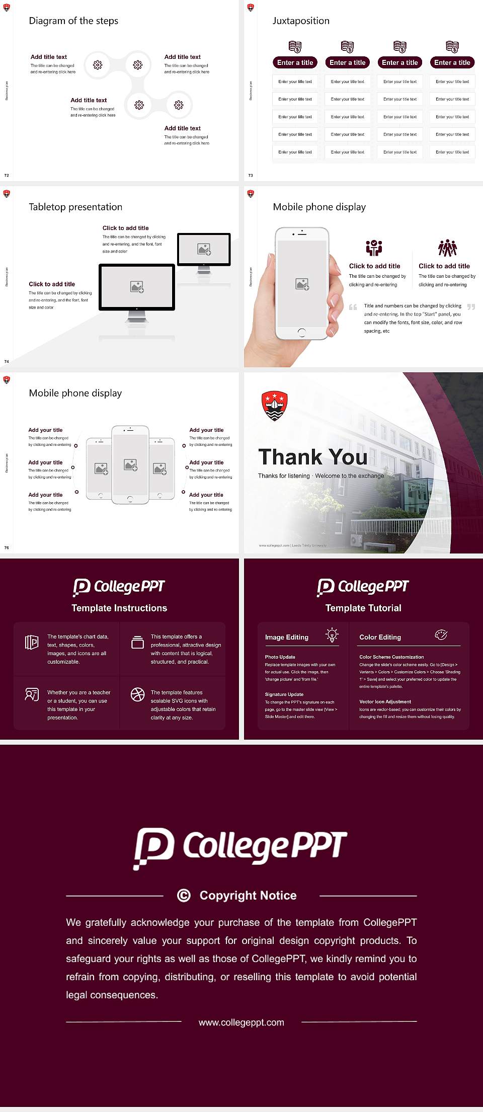 Leeds Trinity University Competition/Entrepreneurship Contest PPT Template4:3 ratio PPT effect preview image9