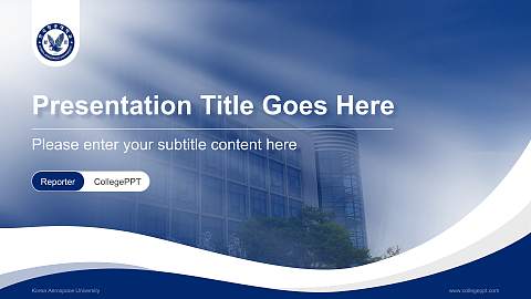 Korea Aerospace University Lecture Sharing and Networking Event PPT Template