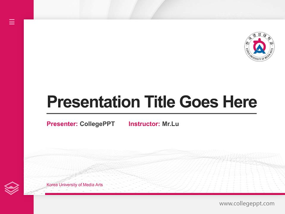 Korea University of Media Arts Thesis Proposal/Graduation Defense PPT Template4:3 ratio PPT effect preview image5