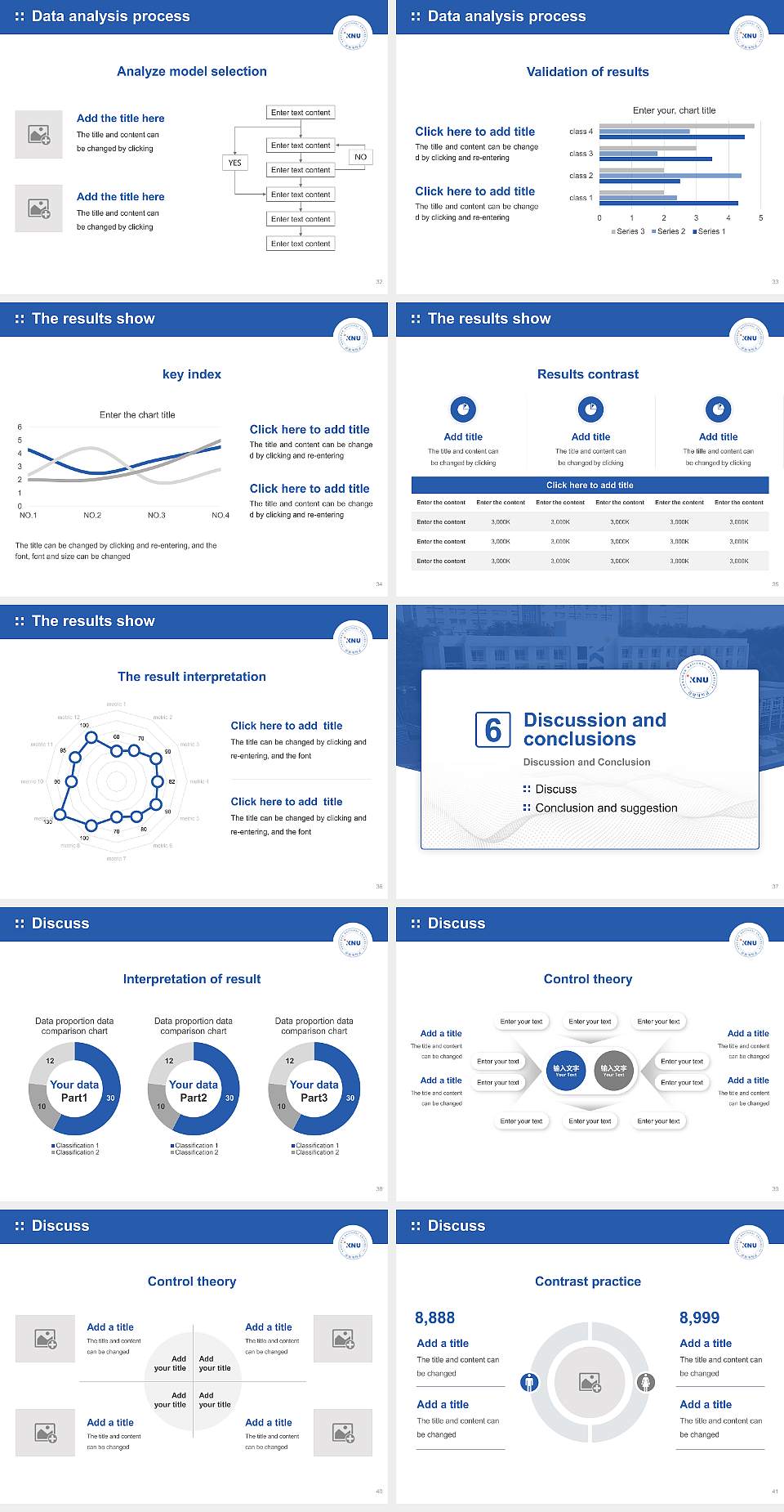 Samcheok National University Graduation Thesis Defense PPT Template4:3 ratio PPT effect preview image5