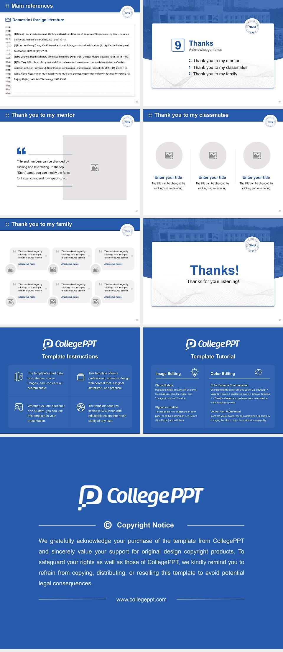 Samcheok National University Graduation Thesis Defense PPT Template4:3 ratio PPT effect preview image7