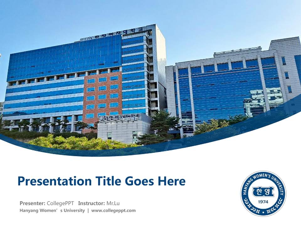 Hanyang Women’s University Course/Courseware Creation PPT Template4:3 ratio PPT effect preview image5