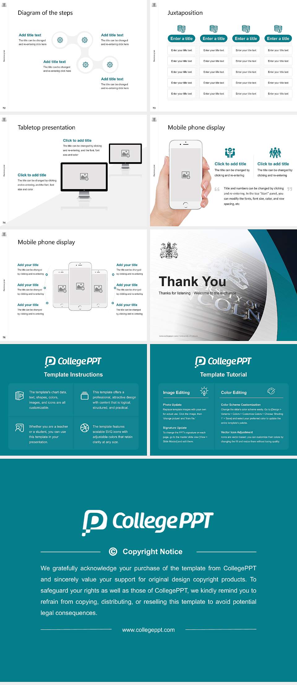 University of Lincoln Competition/Entrepreneurship Contest PPT Template4:3 ratio PPT effect preview image9