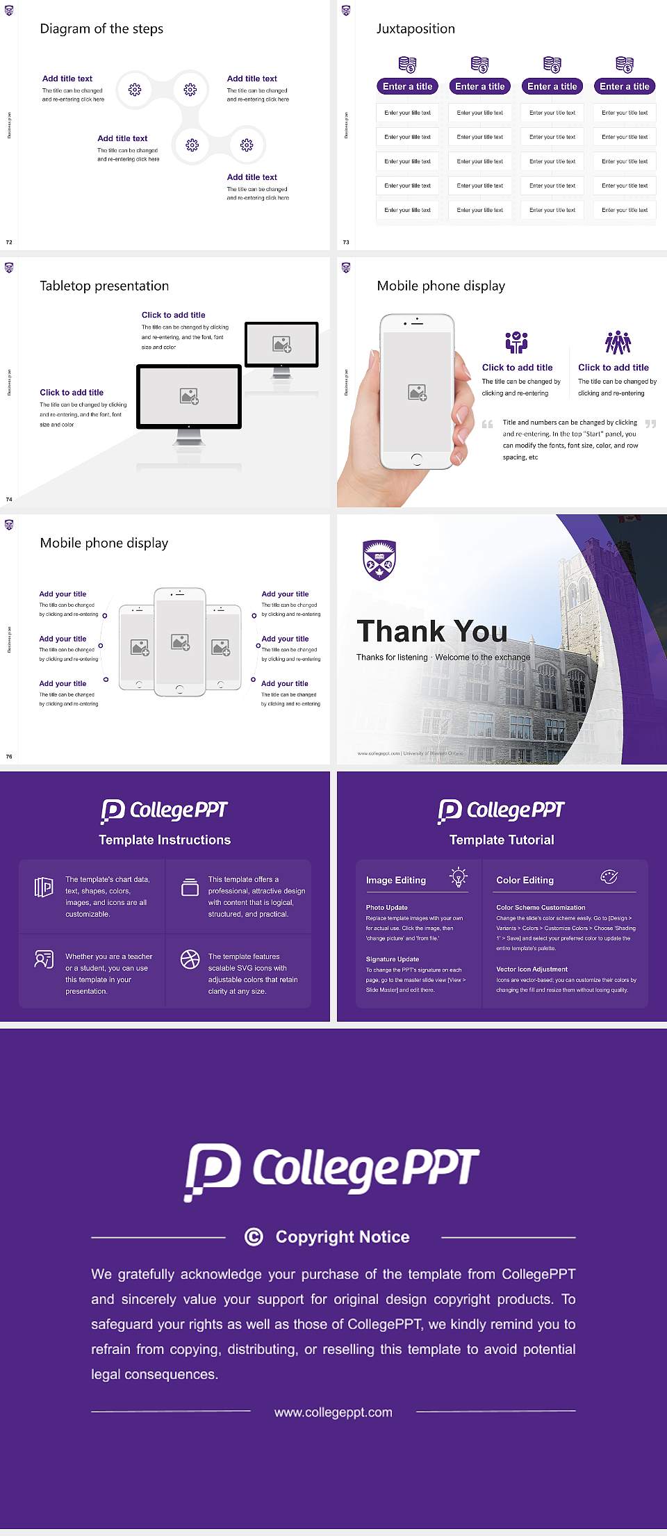 University of Western Ontario Competition/Entrepreneurship Contest PPT Template4:3 ratio PPT effect preview image9