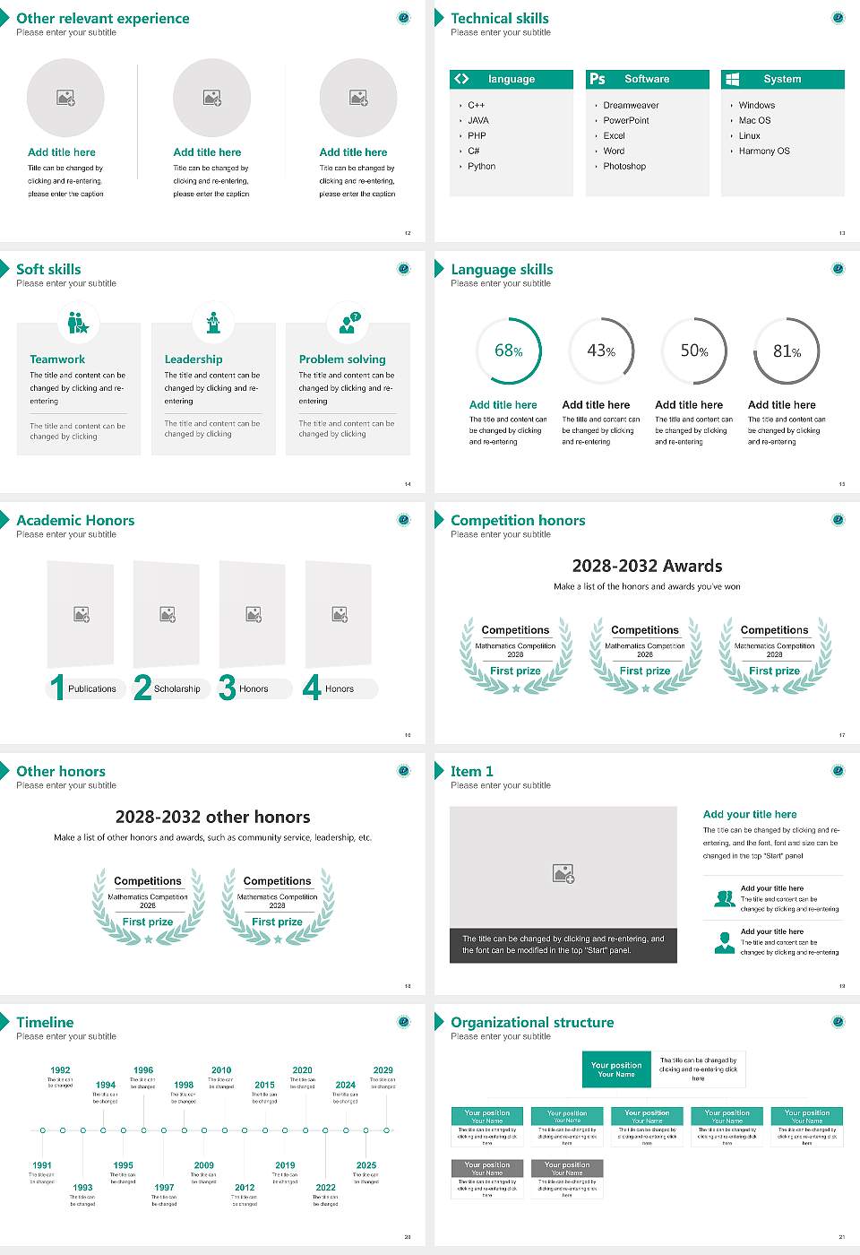 Doowon Technical University College Resume PPT Template16:9 ratio PPT effect preview image3