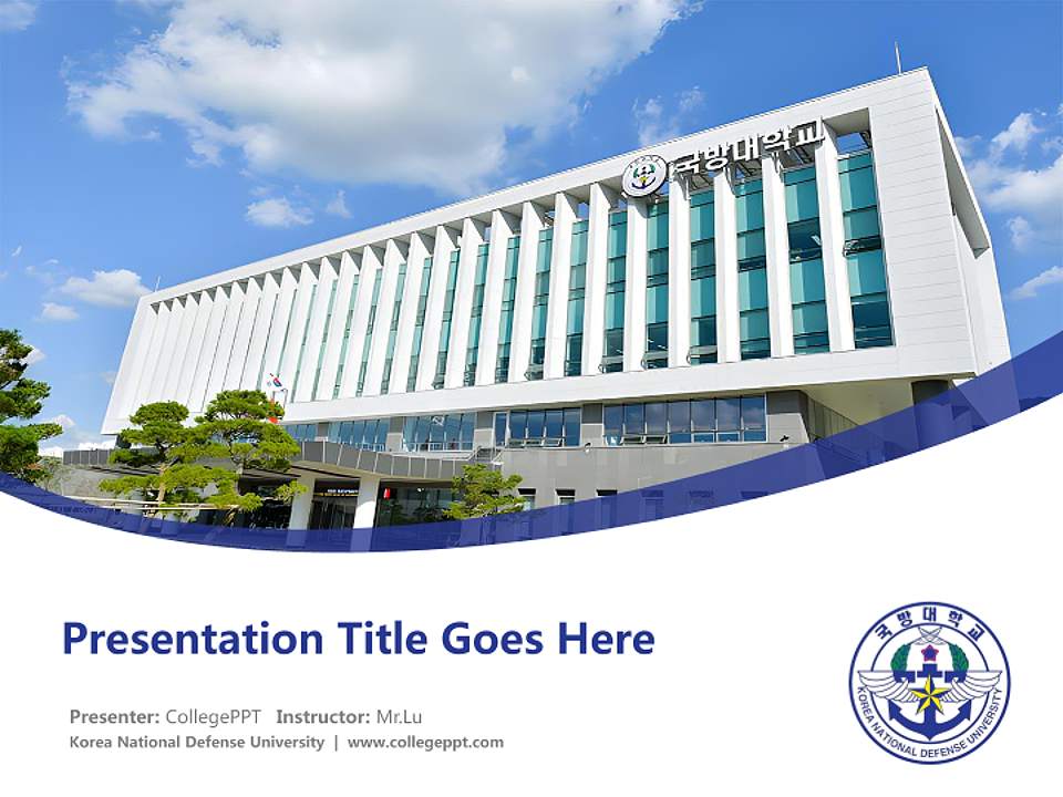 Korea National Defense University Course/Courseware Creation PPT Template4:3 ratio PPT effect preview image5