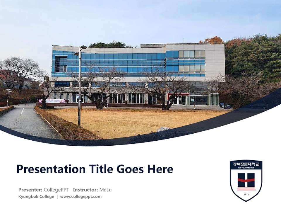 Kyungbuk College Course/Courseware Creation PPT Template4:3 ratio PPT effect preview image5