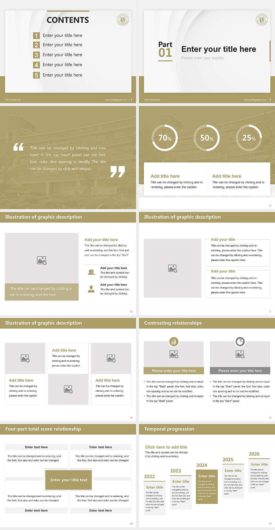 Silla University Thesis Proposal/Graduation Defense PPT Template4:3 ratio PPT effect preview image2