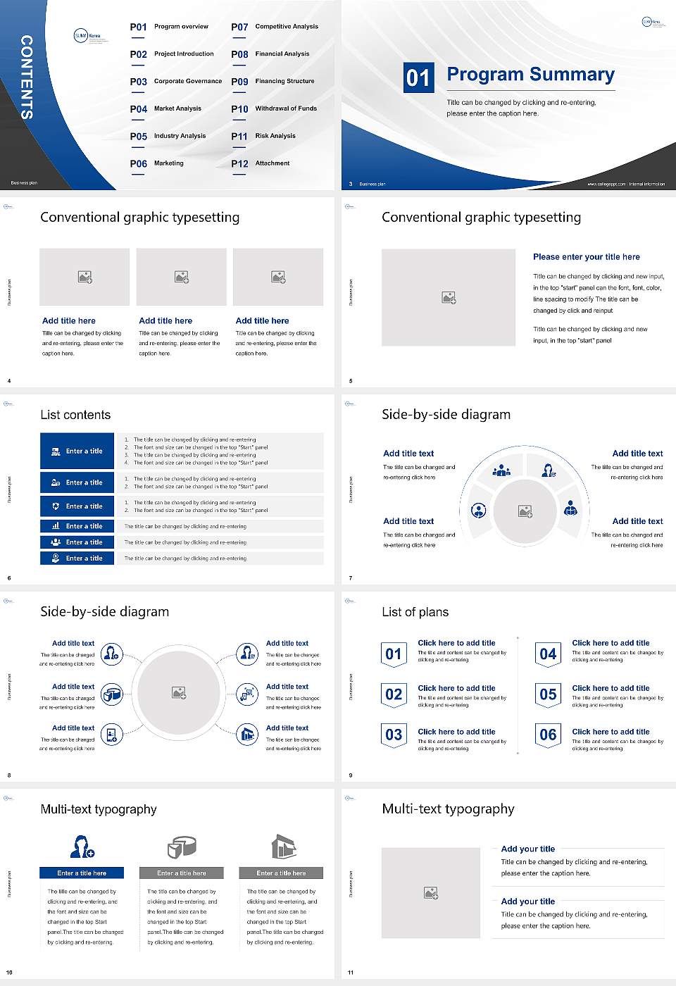 State University of New York Korea Competition/Entrepreneurship Contest PPT Template16:9 ratio PPT effect preview image2