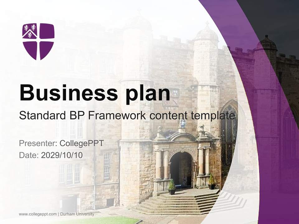 Durham University Competition/Entrepreneurship Contest PPT Template4:3 ratio PPT effect preview image9