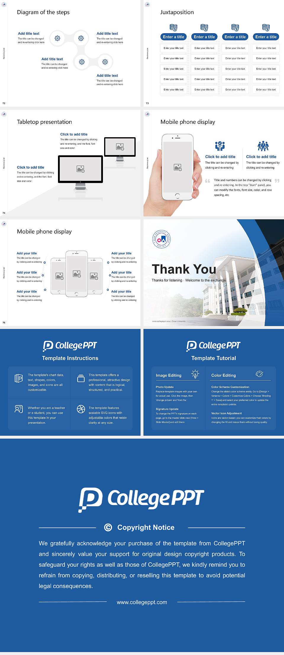 Osan University Competition/Entrepreneurship Contest PPT Template4:3 ratio PPT effect preview image9