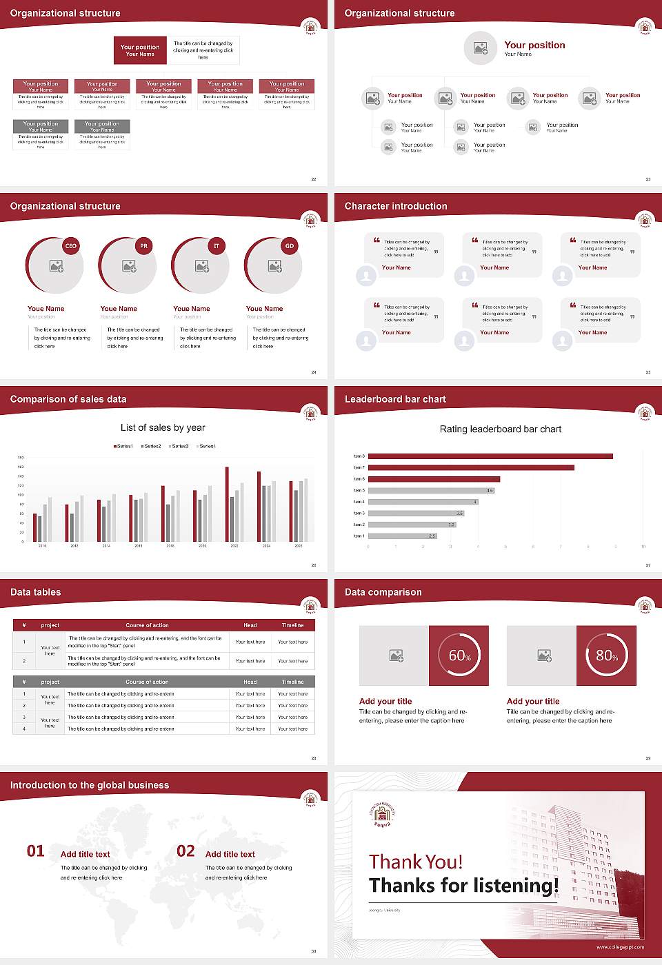Joongbu University Academic Presentation/Research Findings Report PPT Template16:9 ratio PPT effect preview image4