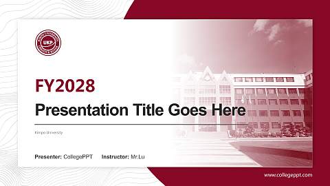 Kimpo University Academic Presentation/Research Findings Report PPT Template