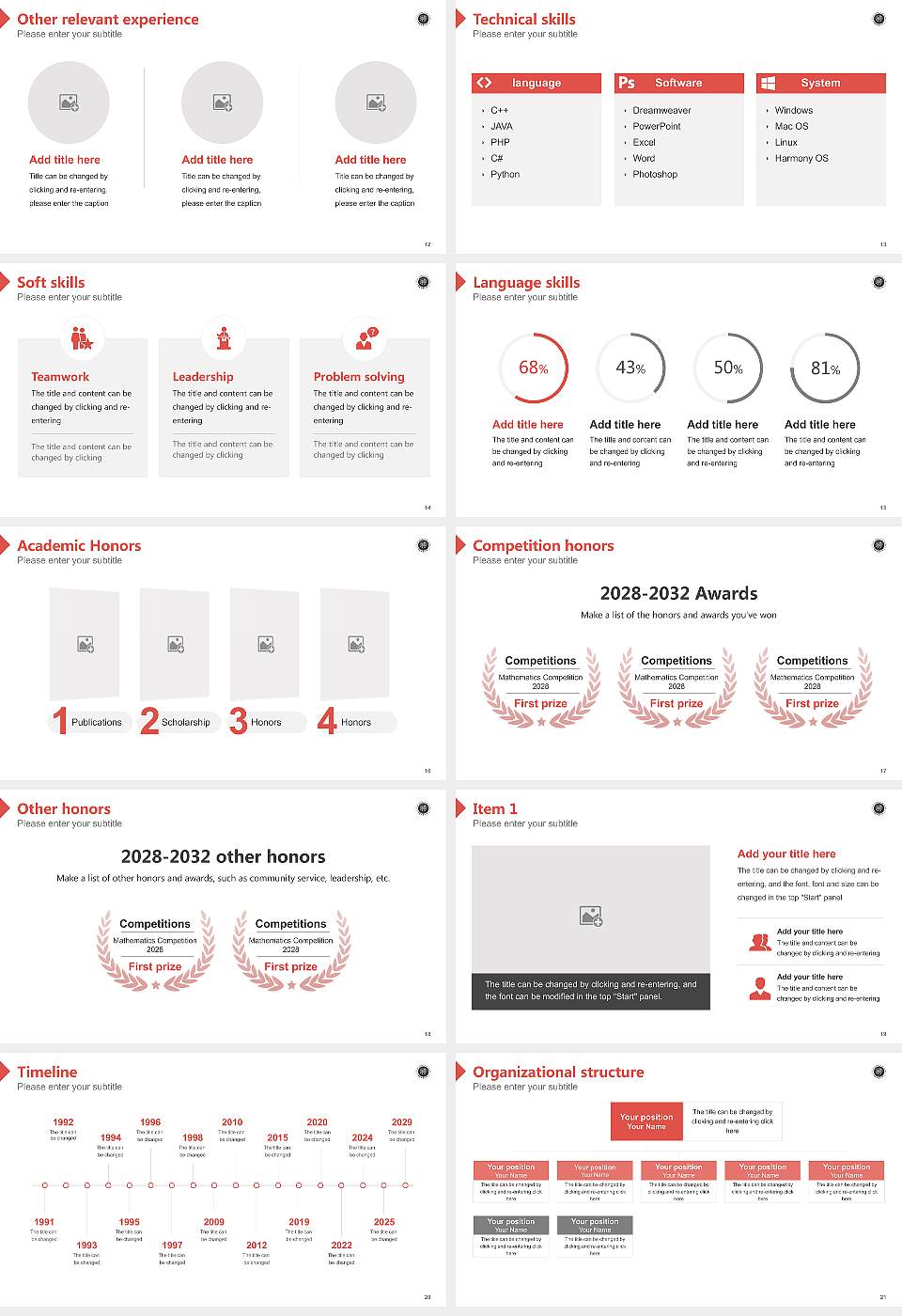 Kaywon University of Art and Design Resume PPT Template16:9 ratio PPT effect preview image3