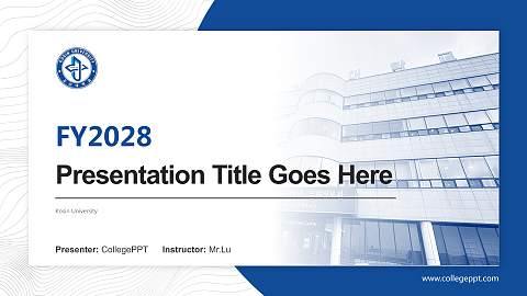 Kosin University Academic Presentation/Research Findings Report PPT Template