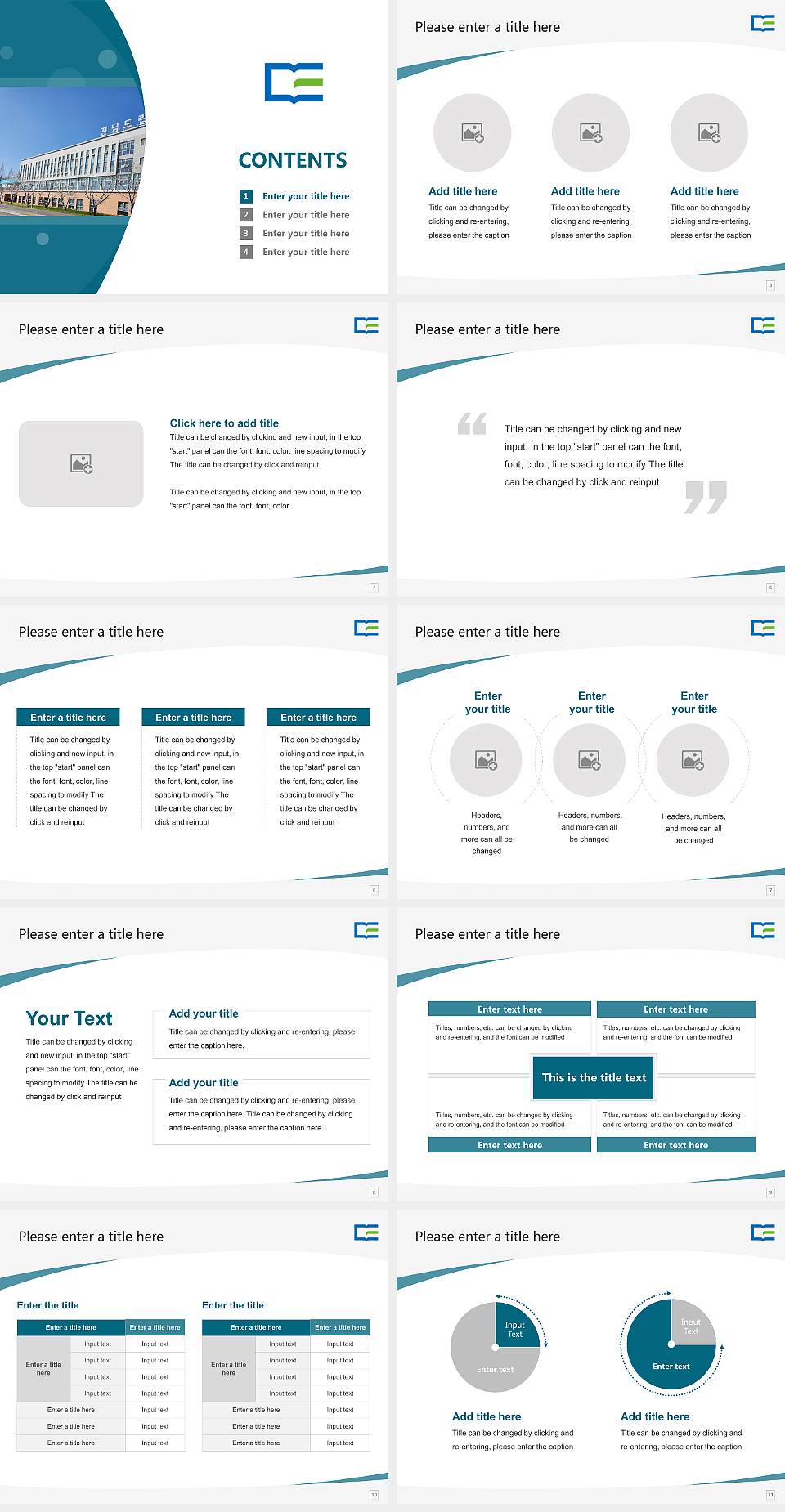 Jeonnam State University Course/Courseware Creation PPT Template4:3 ratio PPT effect preview image2
