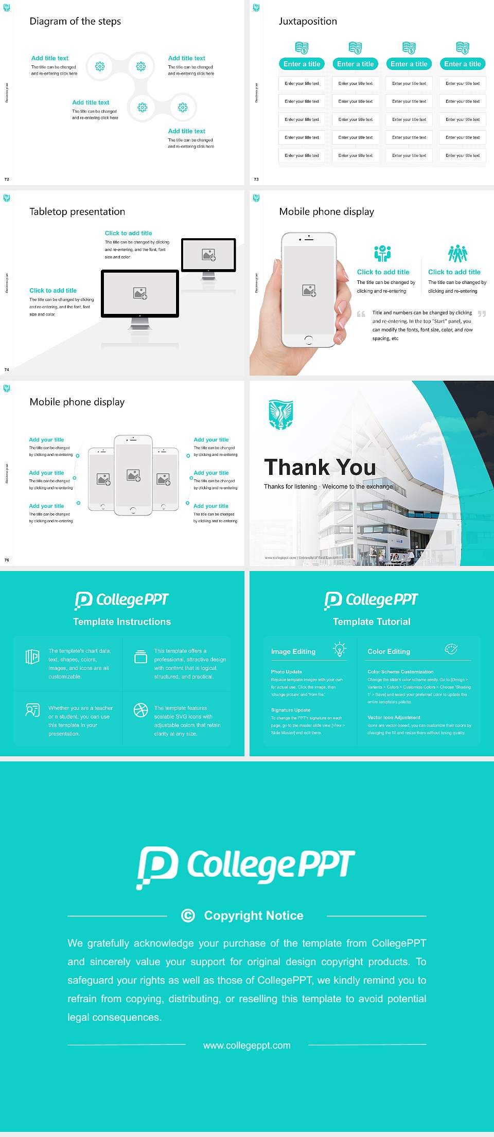 University of East London Competition/Entrepreneurship Contest PPT Template4:3 ratio PPT effect preview image9