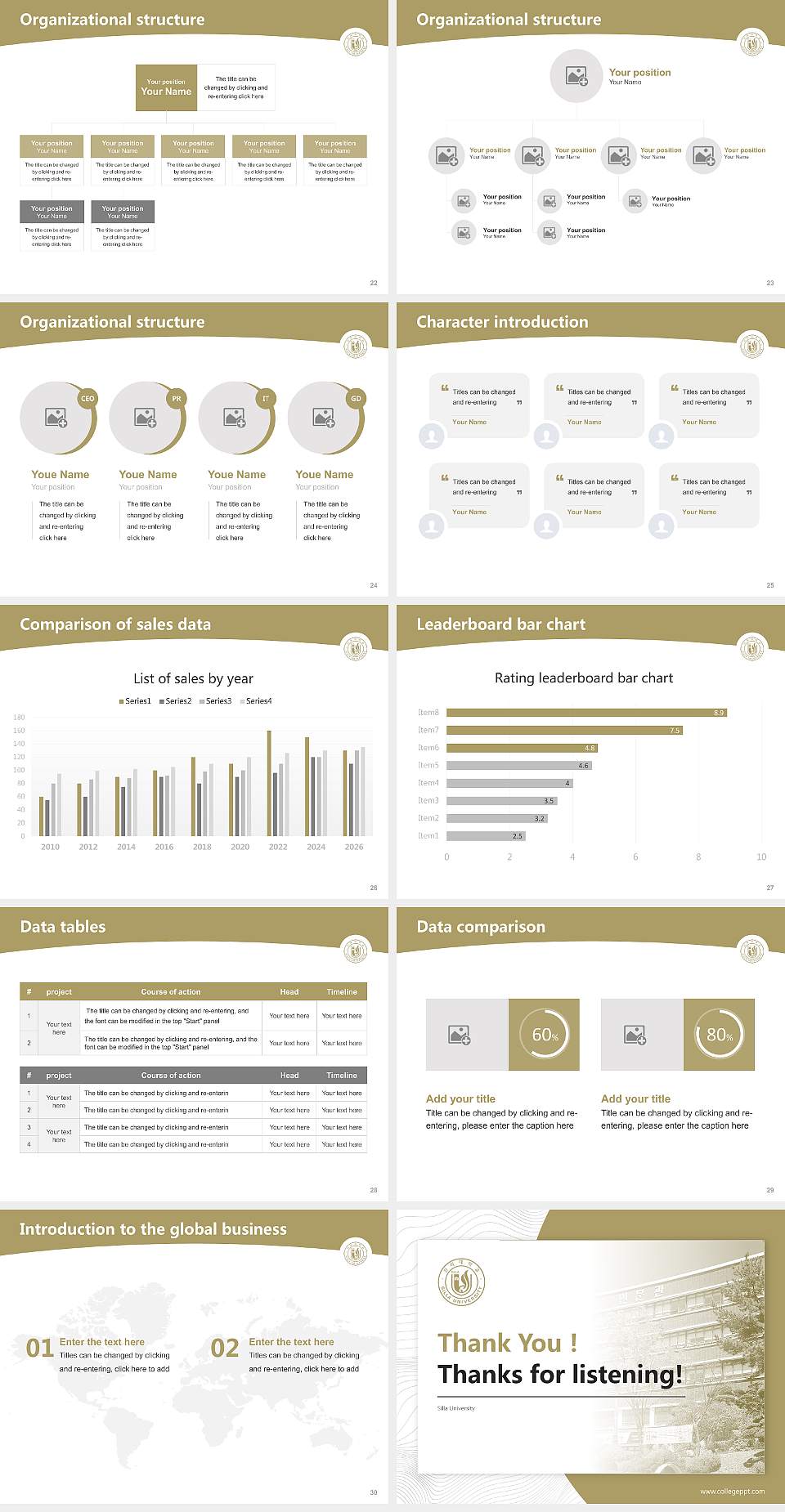 Silla University Academic Presentation/Research Findings Report PPT Template4:3 ratio PPT effect preview image4