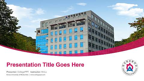 Korea University of Media Arts Course/Courseware Creation PPT Template