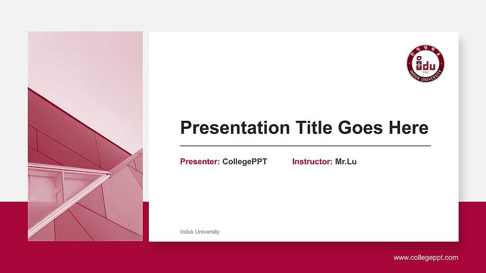 Induk University General Purpose PPT Template16:9 ratio PPT effect preview image