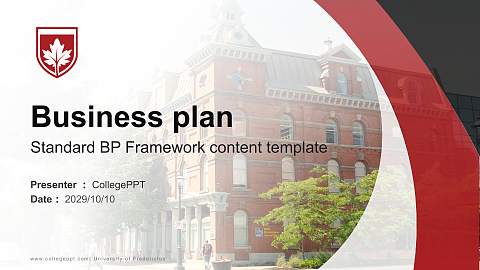 University of Fredericton Competition/Entrepreneurship Contest PPT Template