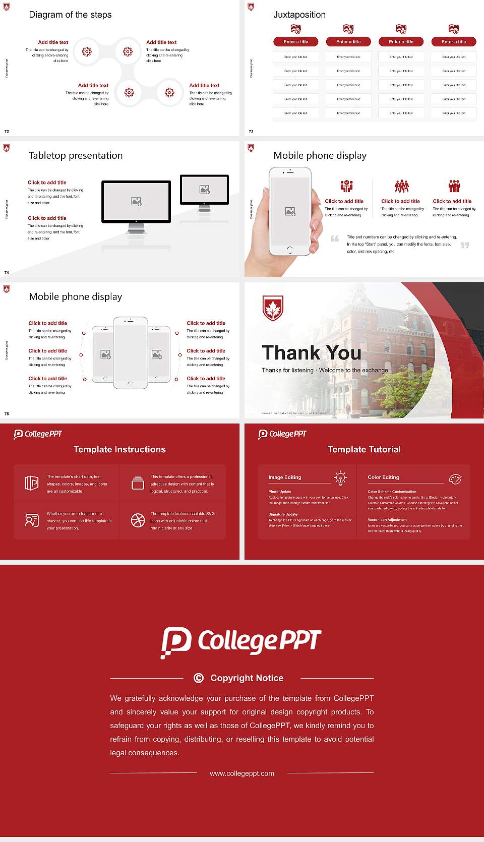 University of Fredericton Competition/Entrepreneurship Contest PPT Template16:9 ratio PPT effect preview image9