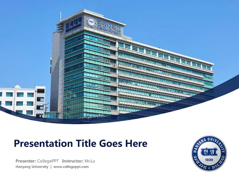 Hanyang University Course/Courseware Creation PPT Template4:3 ratio PPT effect preview image5