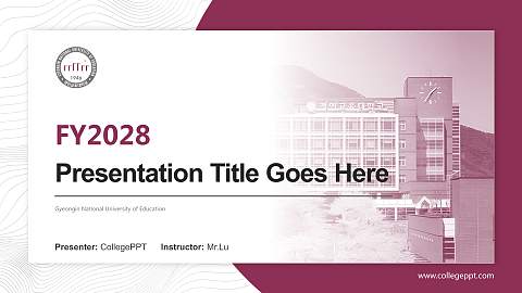 Gyeongin National University of Education Academic Presentation/Research Findings Report PPT Template