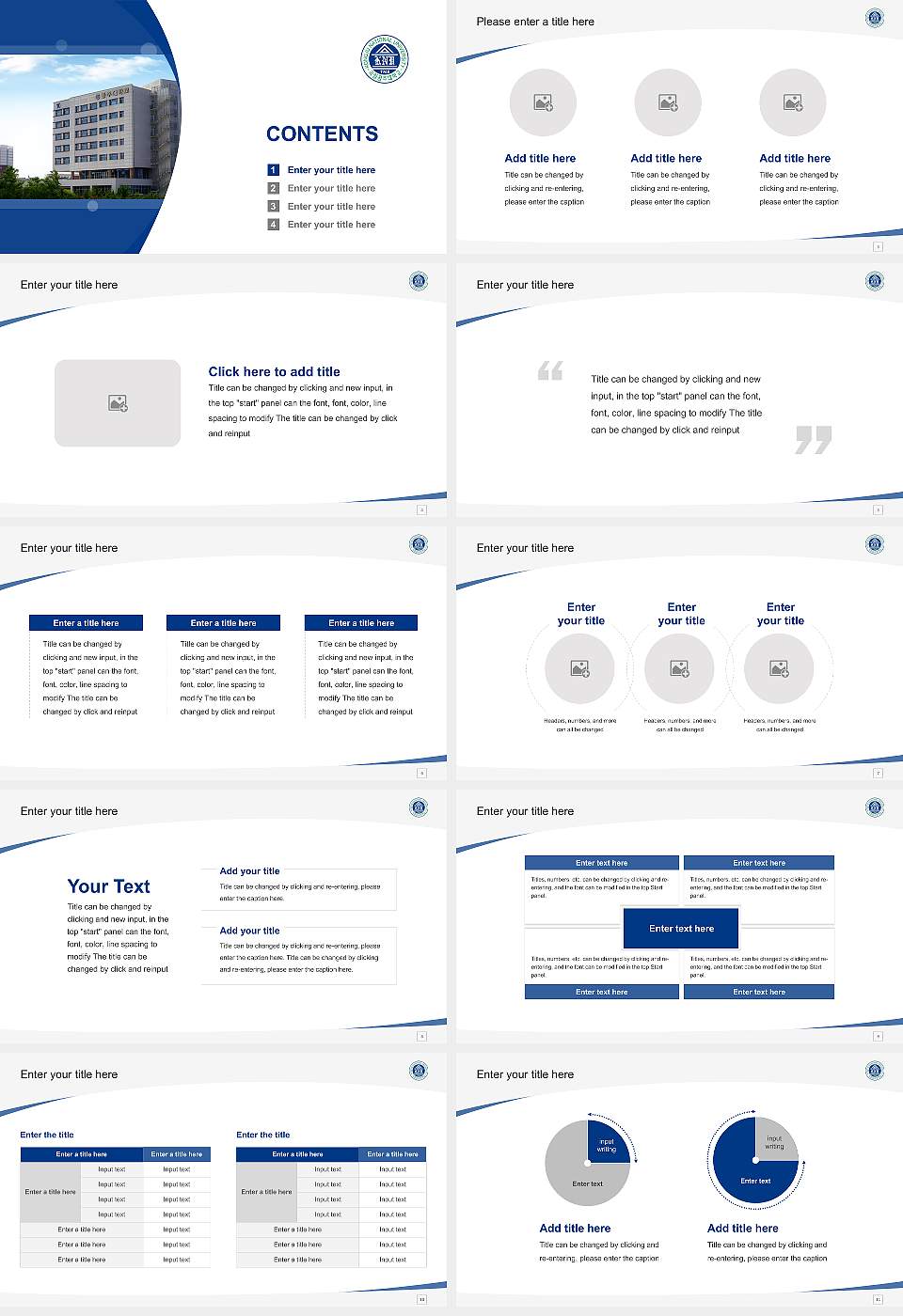 Kongju National University Course/Courseware Creation PPT Template16:9 ratio PPT effect preview image2