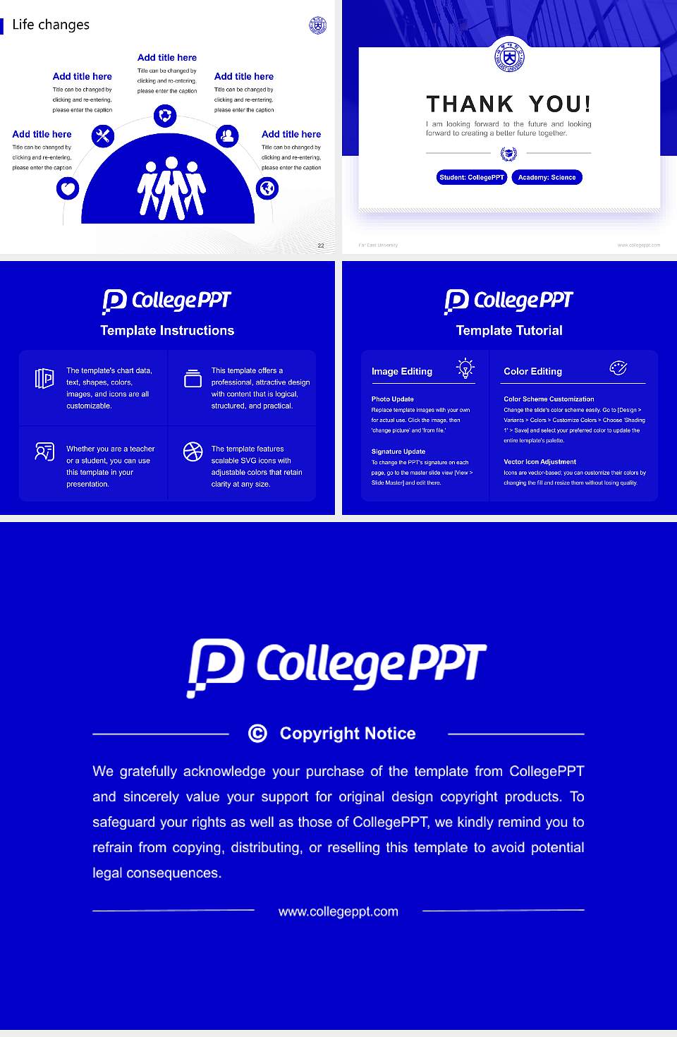 Far East University National Scholarship Defense PPT Template4:3 ratio PPT effect preview image4