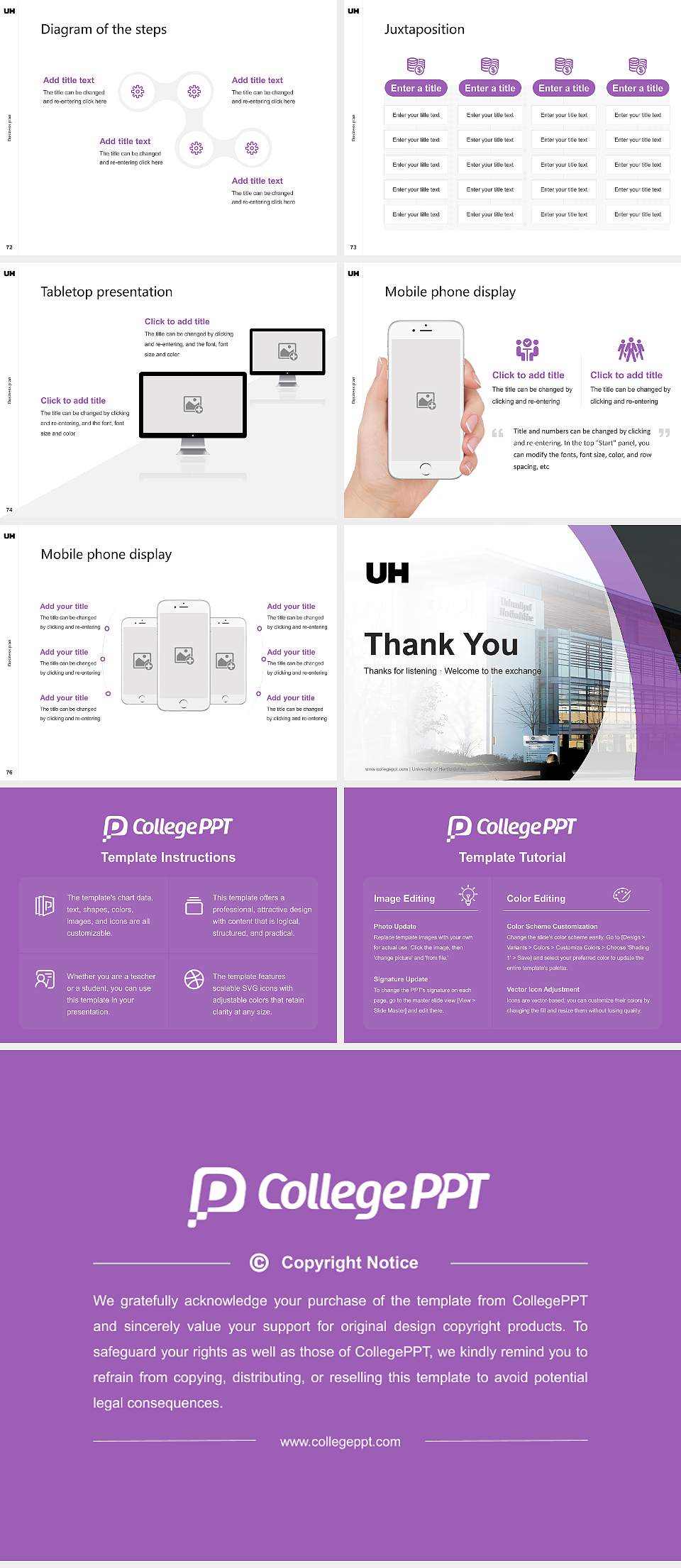 University of Hertfordshire Competition/Entrepreneurship Contest PPT Template4:3 ratio PPT effect preview image9