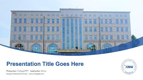 Kangwon National University Course/Courseware Creation PPT Template