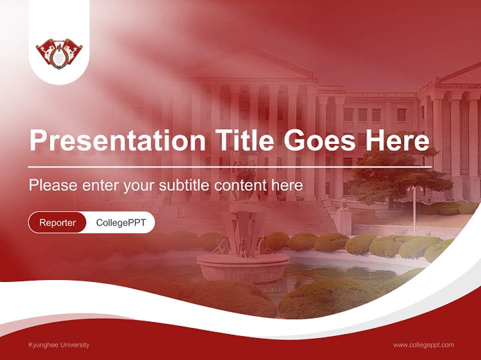 Kyunghee University Lecture Sharing and Networking Event PPT Template4:3 ratio PPT effect preview image4