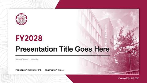 Duksung Women’s University Academic Presentation/Research Findings Report PPT Template