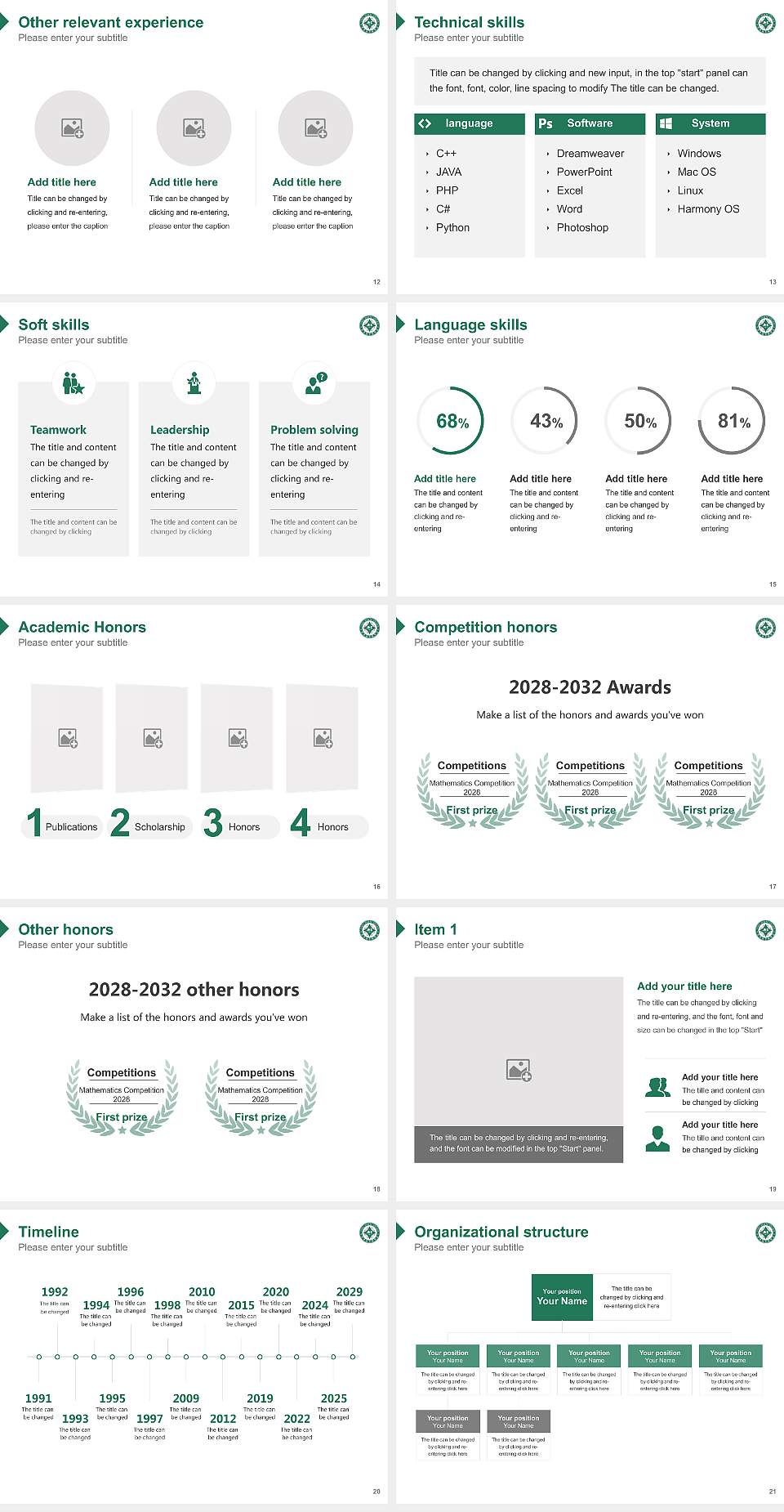 Jinju Health College Resume PPT Template4:3 ratio PPT effect preview image3