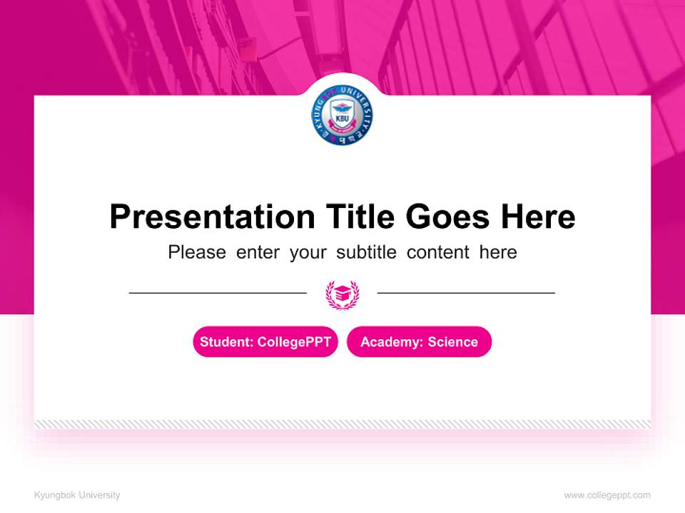 Kyungbok University National Scholarship Defense PPT Template4:3 ratio PPT effect preview image4