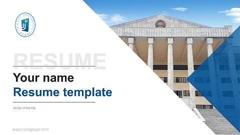 Jeonju University Resume PPT Template