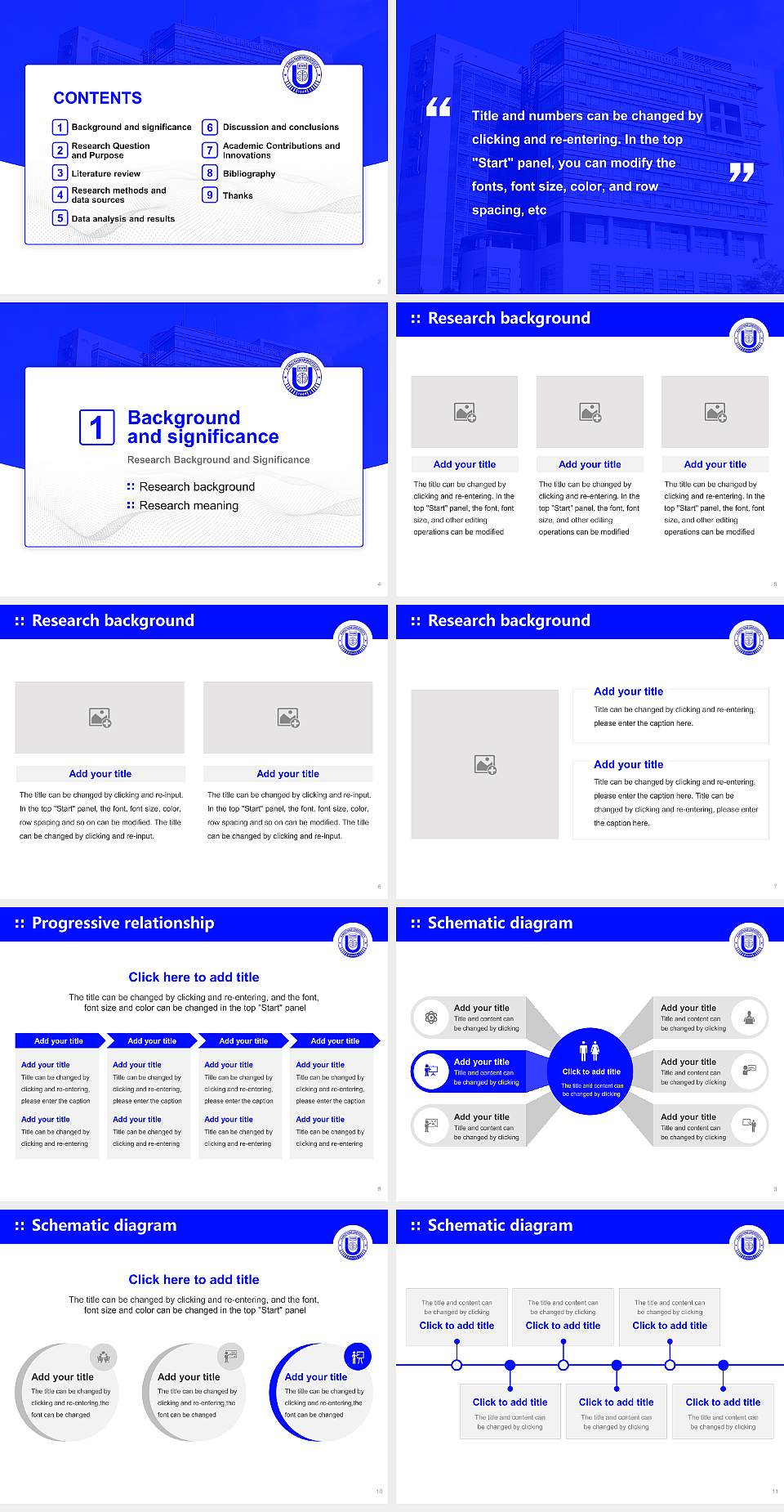 Kangnam University Graduation Thesis Defense PPT Template4:3 ratio PPT effect preview image2